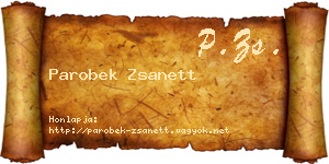 Parobek Zsanett névjegykártya